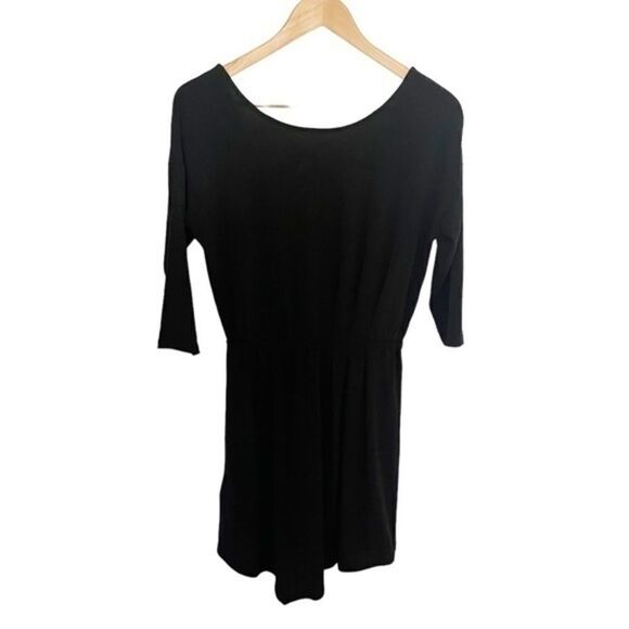 ‎BCBGeneration Black 3/4 Sleeve Open Back Mini Dress - Picture 1 of 4